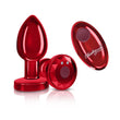 Load image into Gallery viewer, Charms Vibrating Metal Butt Plug Red Medium