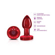 Load image into Gallery viewer, Charms Vibrating Metal Butt Plug Red
