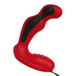 Load image into Gallery viewer, The Electrastim Silicone Fusion Habanero Prostate Massager is displayed against a blank background with a thin black cord coming out of the base.