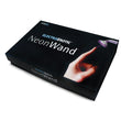 Load image into Gallery viewer, The packaging for the Kinklab Neon Wand® Electrosex Kit is shown against a blank background. It is black with the Kinklab logo and has an image of a bolt of electricity being transmitted from the mushroom electrode to an outstretched finger.