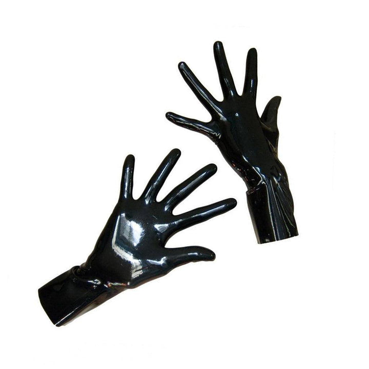 Wrist Length Latex Gloves, Black-The Stockroom