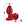 Load image into Gallery viewer, Charms Vibrating Metal Butt Plug Red
