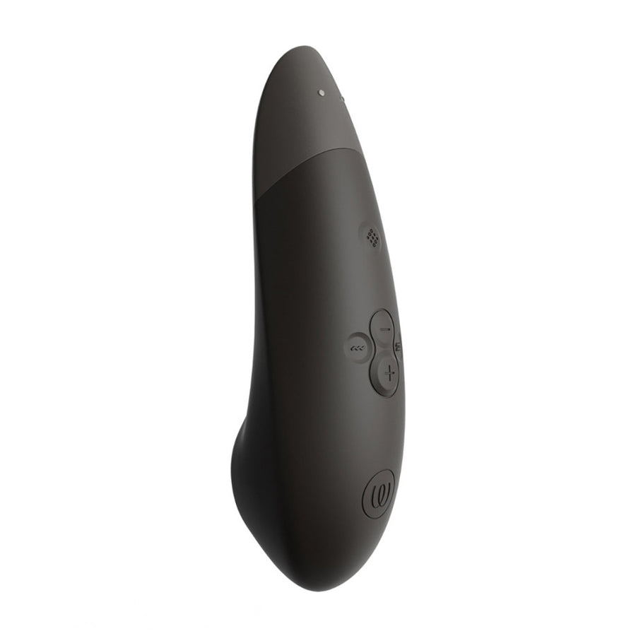 The Womanizer Enhance vibrator, shown from behind to display the control buttons. 